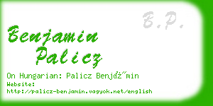 benjamin palicz business card